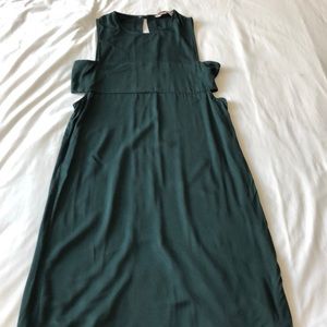 Dark green midi dress